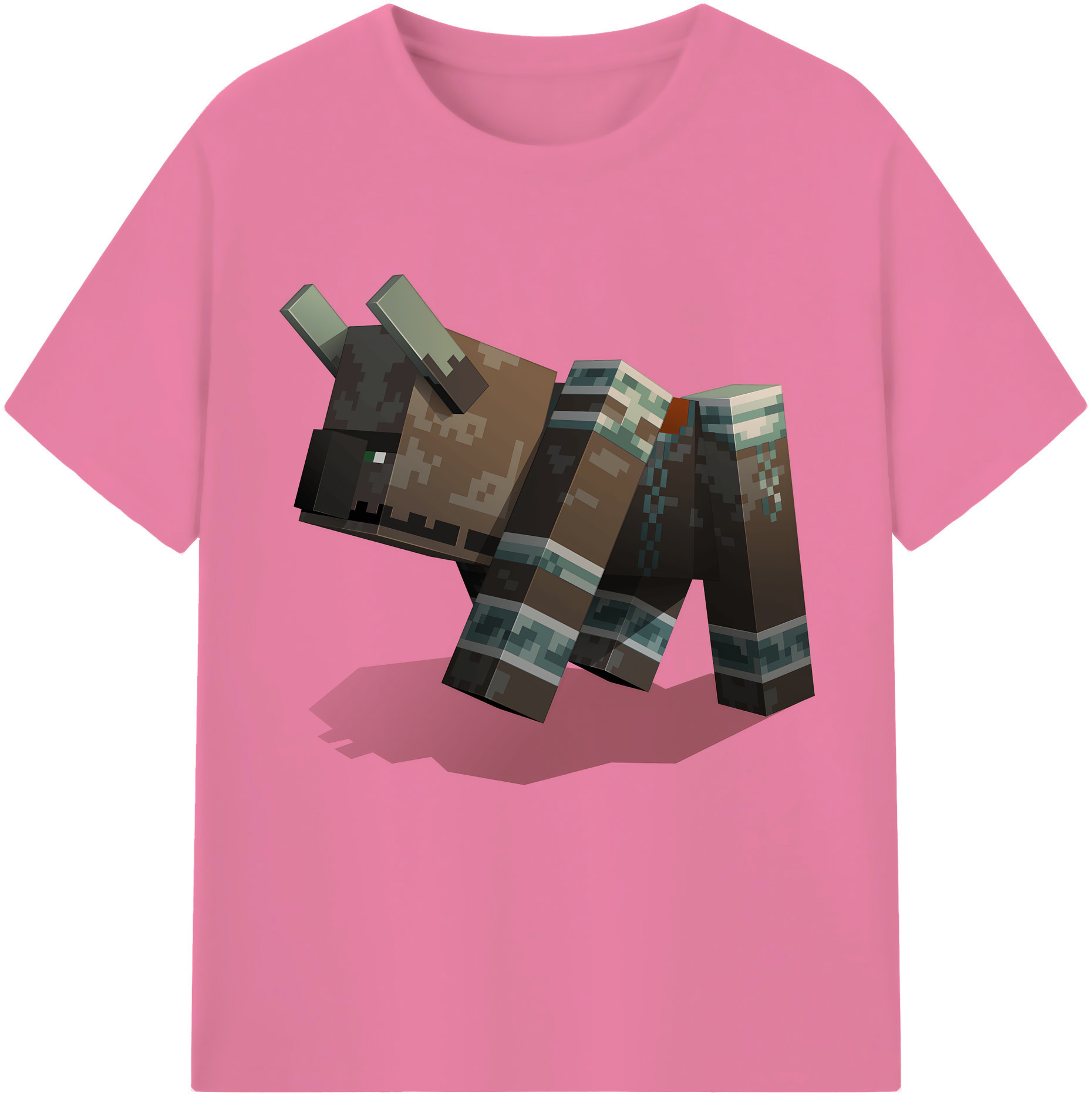 （画像用） マインクラフト ブロックの世界 Minecraft MC Block world 綿100％半袖Tシャツ（フロントプリント）